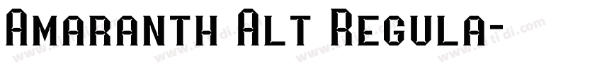 Amaranth Alt Regula字体转换